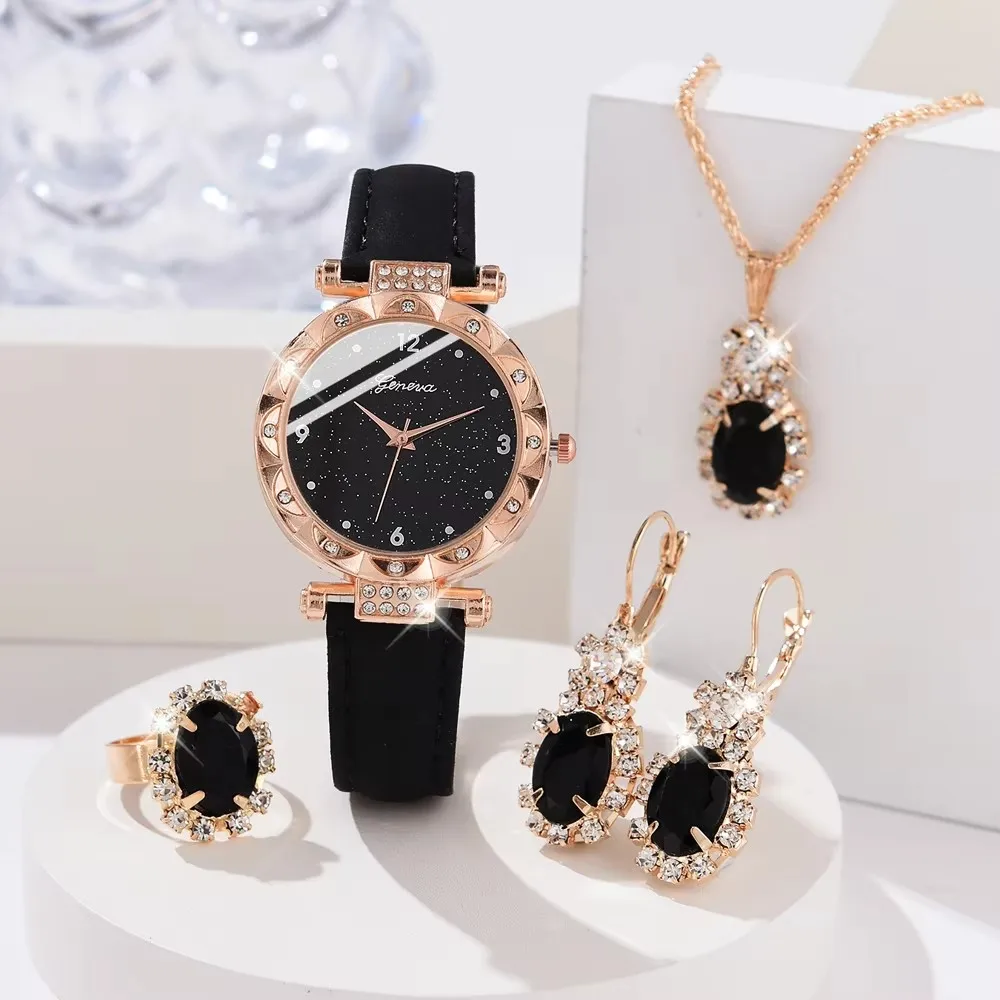 Hi-vin Elegant 5-Piece Women's Quartz Watch