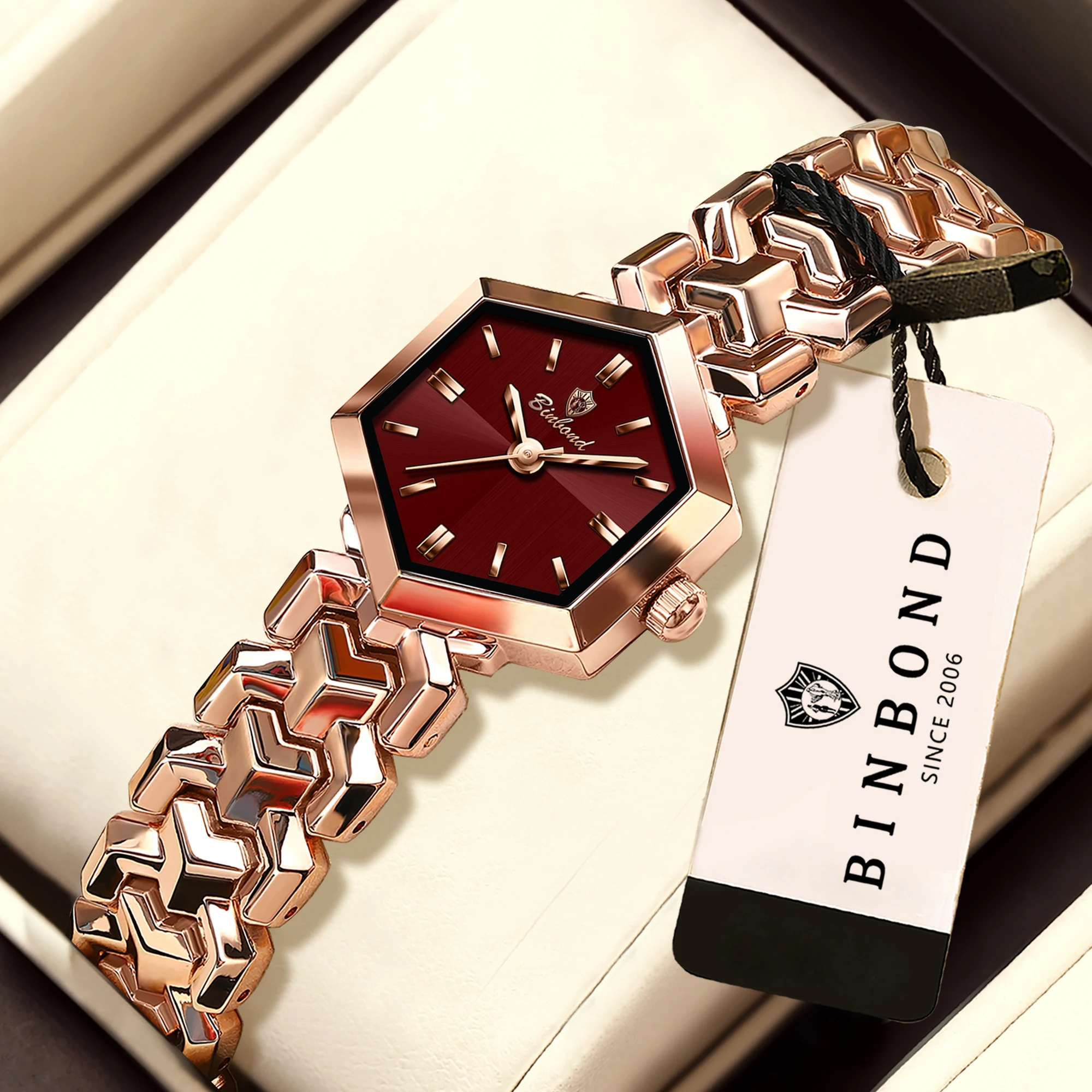 Hi-vin BINBOND Octagonal Modern Women's Quartz Watch
