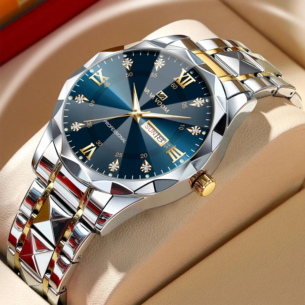 Hi-vin Executive 41mm Men's Two-Tone Quartz Watch