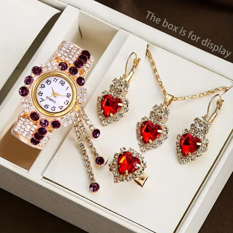 Hi-vin Elegant 5-Piece Women's Quartz Watch