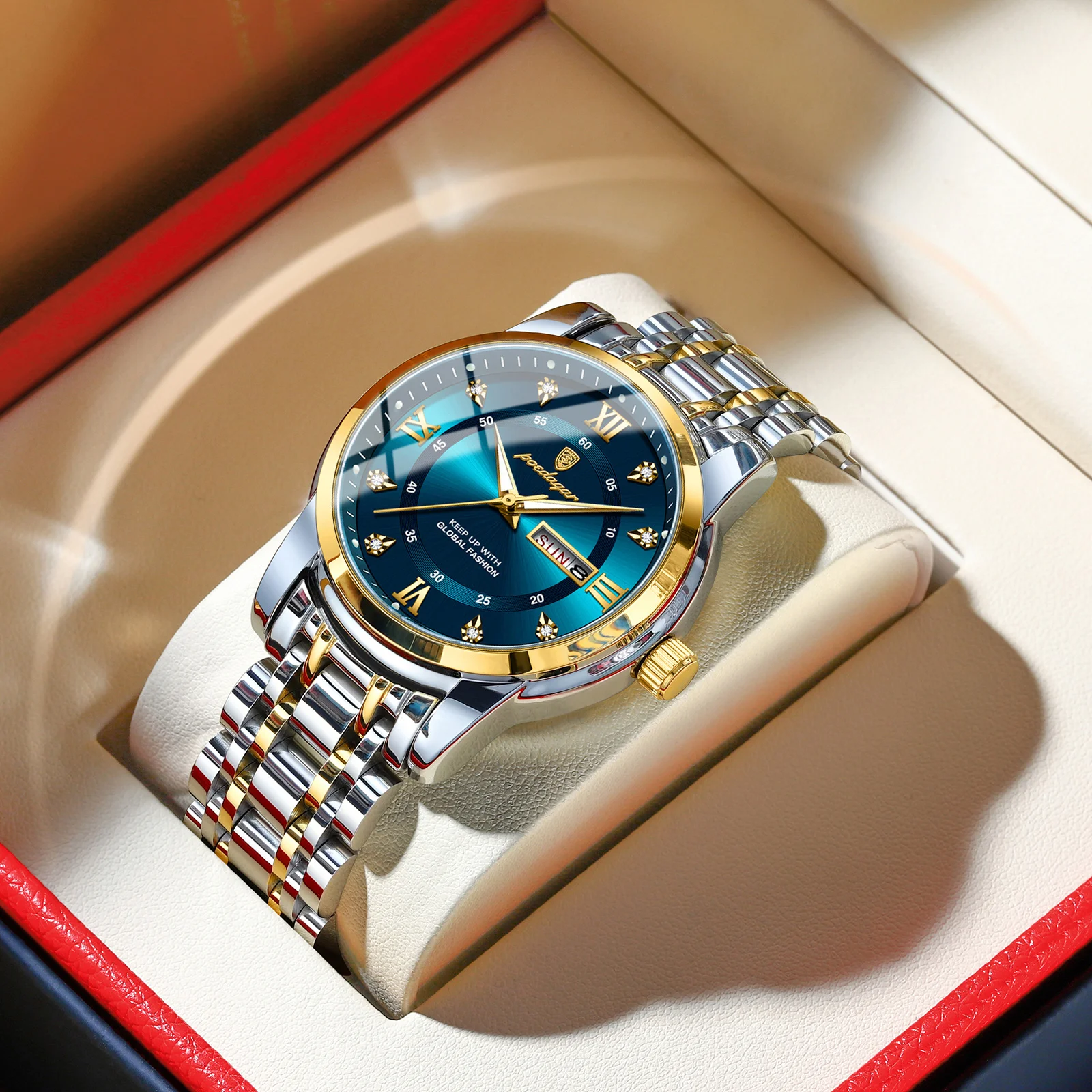 Hi-vin POEDAGAR 936 Luxury Men's Stainless Steel Quartz Watch