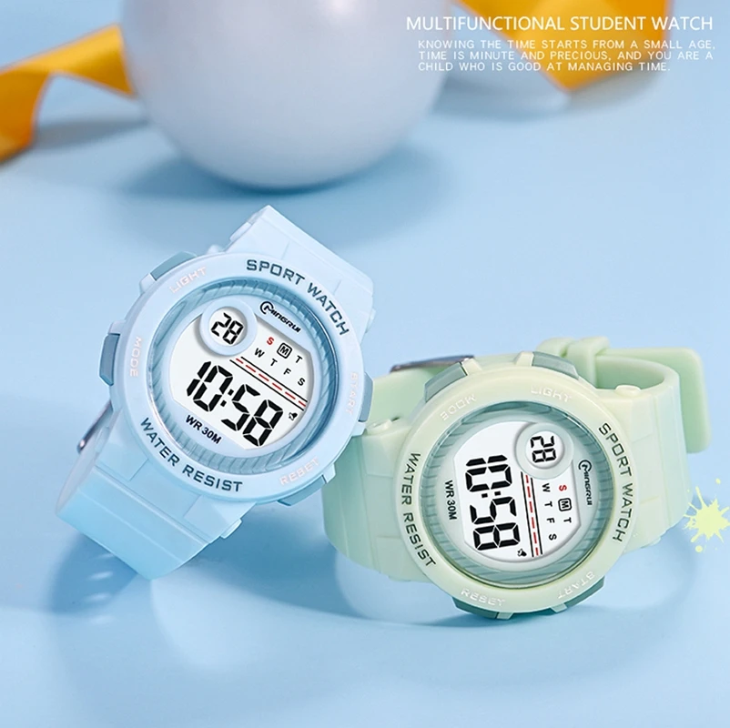 Hi-vin OHSEN Kids Silicone Digital Sport Watch