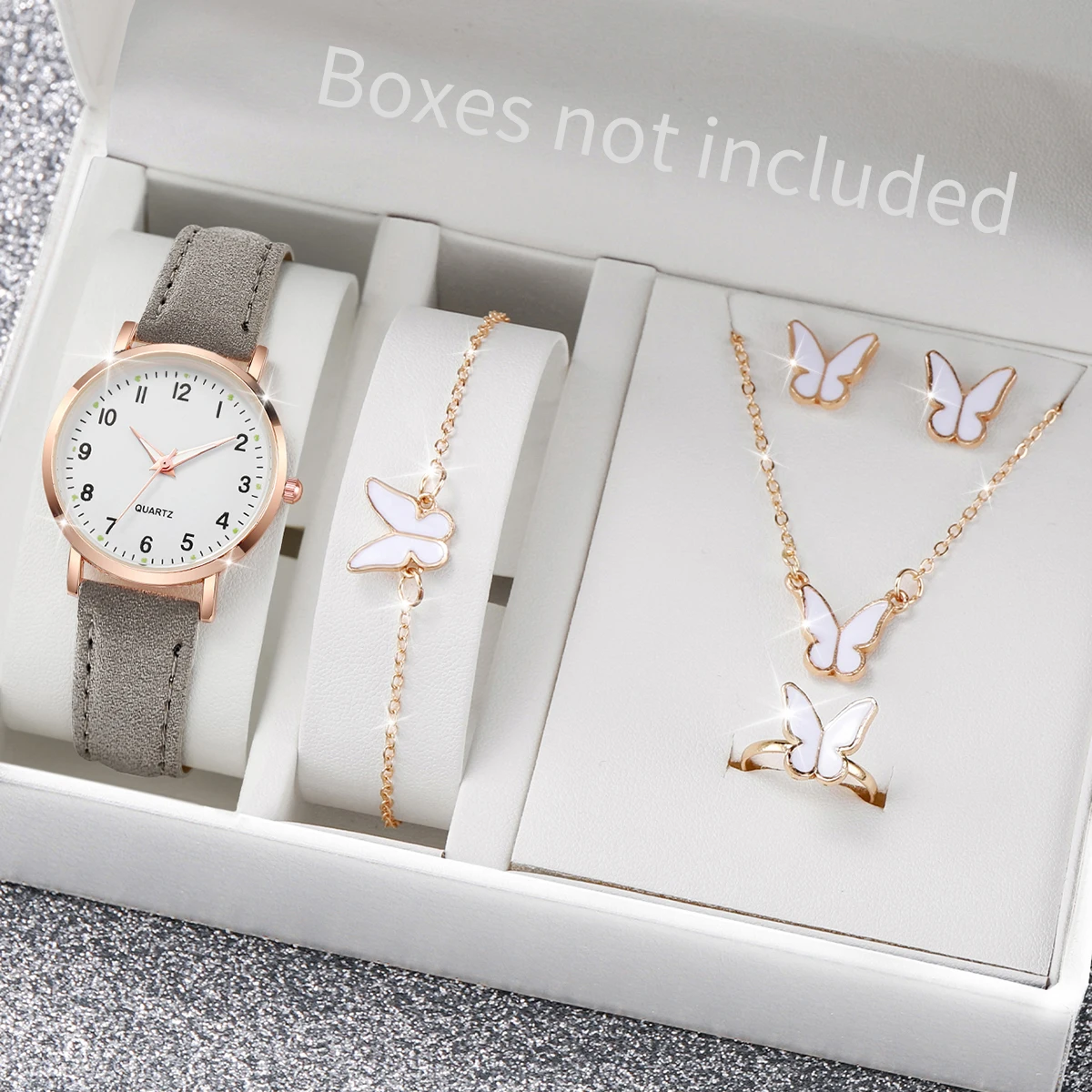 Hi-vin Elegant 6-Piece Women's Quartz Watch with Arabic Numerals