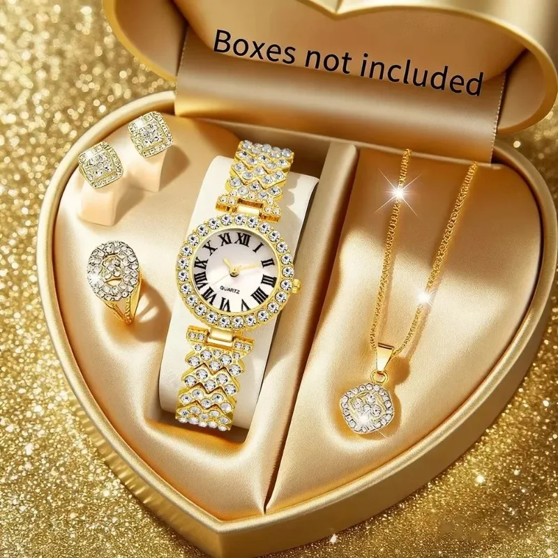 Hi-vin Elegant 5-Piece Women's Quartz Watch