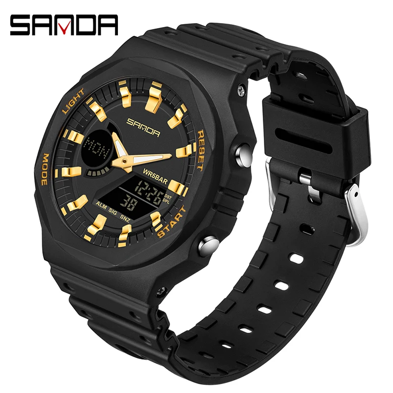 Hi-vin SANDA Dual Display Tactical Sport Watch for Men