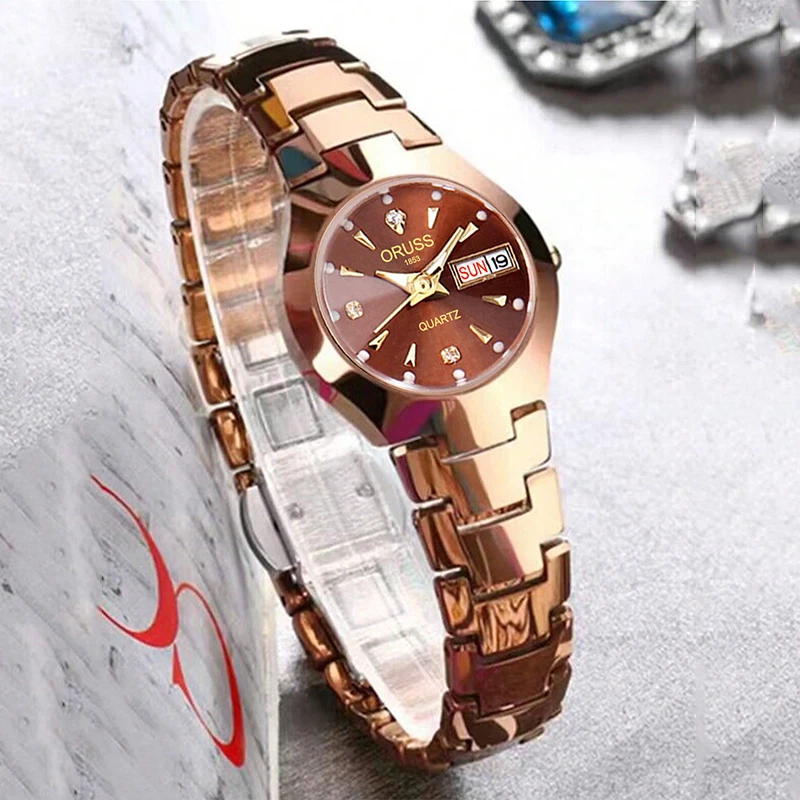 Hi-vin ORUSS Elegant Women's Stainless Steel Quartz Watch