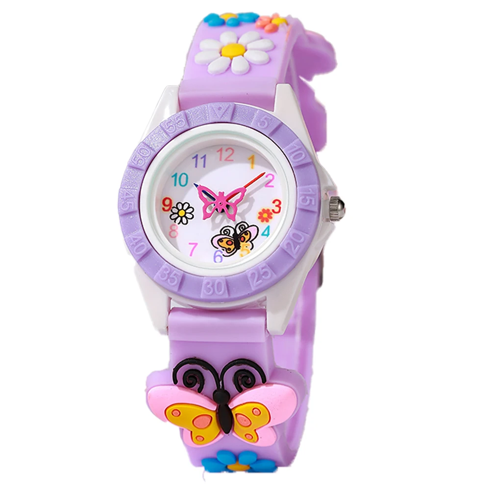 Hi-vin Kids Butterfly & Floral Analog Watch